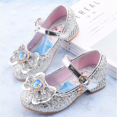 Disney Frozen Elsa Princess Girls Sandals Fashion Baby Summer Cute Cartoon Crystal Shoes kids school party Sandals