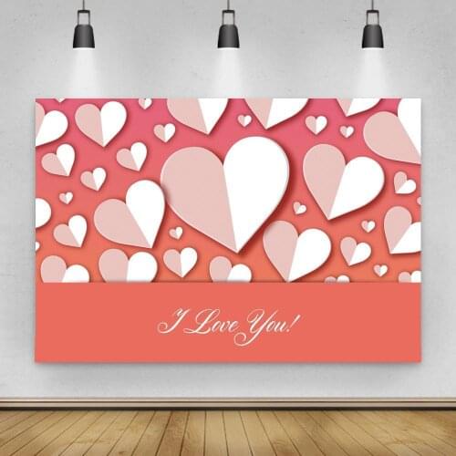 Photo Background For Sweet Love Valentines Day Heart I Love You Solid Color Candies Portait Photography Backdrops Photo Studio