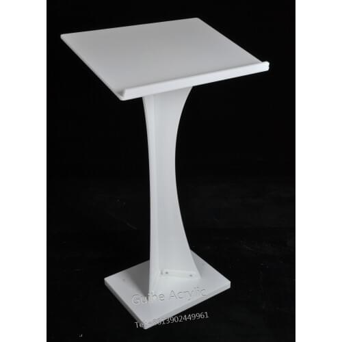 GUIHEYUN White Acrylic Stand Up Lecture Business Church Podium Lectern