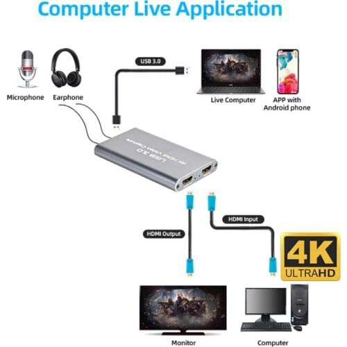 Hdmi video capture card 5 port 4K60Hz usb3.0 video capture card HDMI to USB Video Capture Card Dongle Game Streaming Live Strea