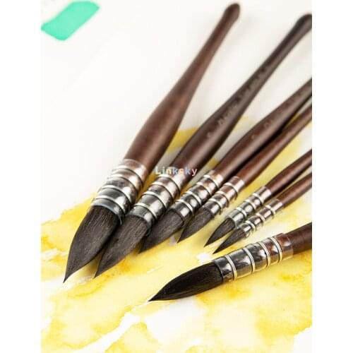 Mairtini Artist Brush, Series 611, Synthetic mixed Squirrel Watercolor Paint Brush, Professional brush durable and affordable