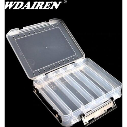 Double Sided 12 Compartments Fishing Tackle Tools Box Lure Fishhooks Float Sinker Line Fishing Accessories Box 210x170x43mm