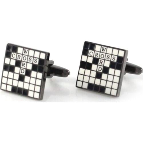 Crossword Puzzle Cuff Links Word Puzzle Game Cuff links Wedding Cuff Links Birthday Gift Cuff Links