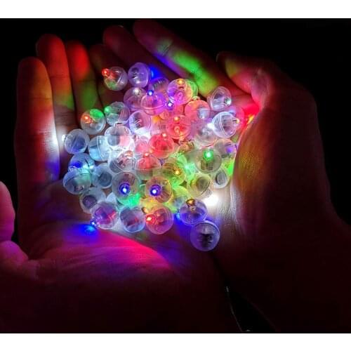 100 X Round Led Flash Ball Lamp Balloon Light long standby time for Paper Lantern Balloon Light Party Wedding Decor