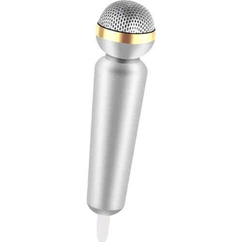 Mini Microphone 3.5mm Phone Desktop Condenser Microphone Mic for Chatting Sing
