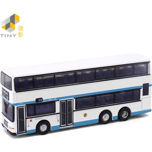 Tiny 1:64 CMB Olympian Bus white&blue Simulation Model Car