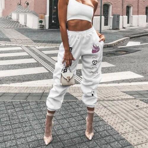 2020 Men High Waist Sweatpants Drawstring Fitness Loose Pants Men/women Fight Night Pocket Black Fashion Street Hip-hop Pants