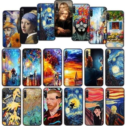 Painting Van Gogh Starry Night Soft Cover Case for Xiaomi Mi Note 10 Ultra A1 A2 Lite A3 Pro Max Pocophone F1