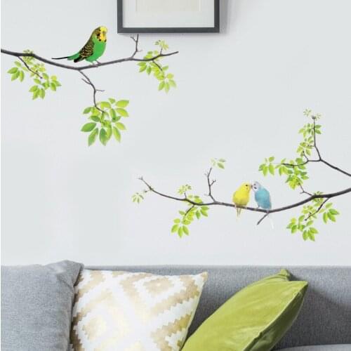 DIY Birds on the Branch Wall Sticker Creative Animal Home Decals Poster Living Room Bedroom Decoration Mural