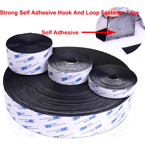 16/20/30/38/50/100mm Strong Self Adhesive 3M Glue Hook And Loop Fastener Tape Nylon Sticker Velcros Adhesive For DIY 3Meter/lots