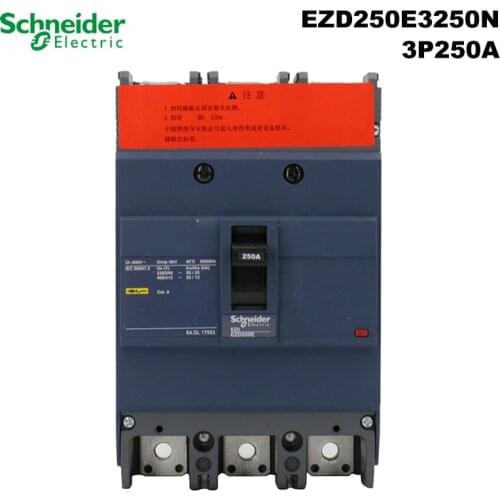 Schneider EZD 3P 250A 200A plastic shell MCB distribution protection circuit breaker air switch EZD250E3250N New original