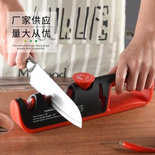 NEW Kitchen 3 in 1 Sharpener Tungsten Steel Sharpener Three-section Kitchen Household Sharpener Multi-function Sharpening Tool