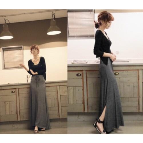 New A Line Japanese Harajuku Autumn Winter Women Skirt High Waist Solid Female Korean Streetwear Elegant Long Skirts New