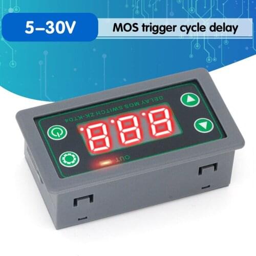 ZK-KTD4 MOS switch trigger cycle timing delay module solenoid valve control 5v12v2v with instrument case