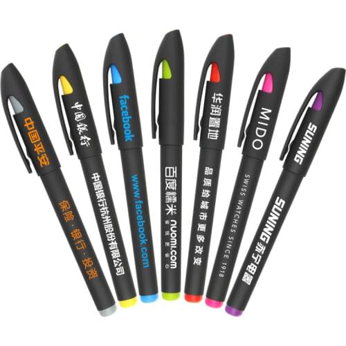0.5mm Black Ink 1000pcs/set Gel Ink Promotional Pen Custom Logo Promotional Advertising Pen Wholesale Promotional Pen