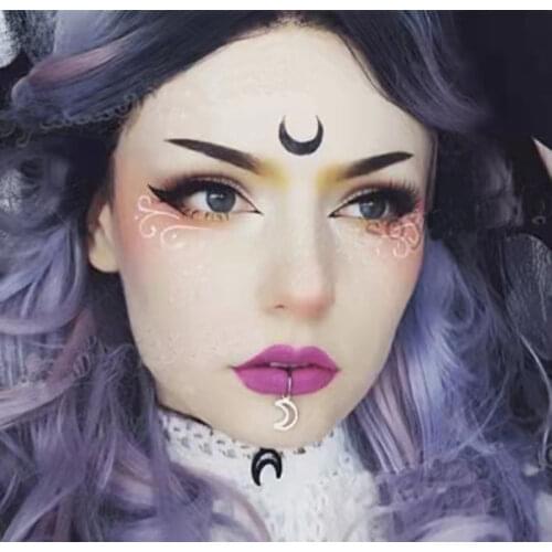 1PC Fake Lip Piercing Lip Clip Non Piercing Fake Septum Jewelry Stainless Steel Body Piercing Falso Punk Y2k Jewelry Sexy