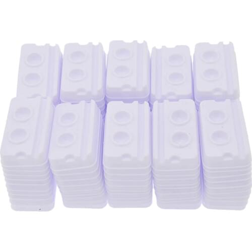 100pcs Dental Supply Adhesive Disposable Mixing 2 Holes Trays Model White Medical