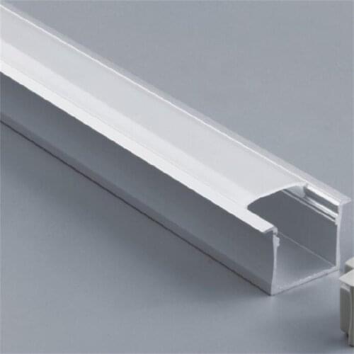 2m/pcs 100m/Lot Free shipping LED Aluminum Profile LED Linear Light Cabinet Wardrobe Profile LED Strip Holder with cover