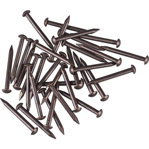 50pcs 30X2.8MM Chinese Archaize Round HeadAntique Bronze Wooden Nails for Furniture DIY Decorative Boxes
