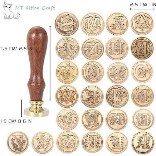 A-Z Alphabet 26 Letters Sealing Wax Seal stamp Classic Diy Retro Metal Card making Handcrafts Wedding Invitations Tools