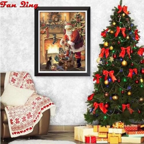 Full Square/Round Drill 5D DIY Diamond Painting Santa Claus 3D Embroidery Cross Stitch Home Christmas decoration New Year Gift