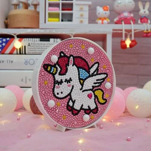 High Quality LED unicorn diamond painting cartoon diamond embroidery for children sale diamond mosaic Gift for children