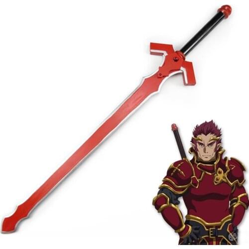 Anime Sword Art Online Alfheim ALO General Eugenes Demonic Gram Sword Red Wooden Swords Cosplay Props