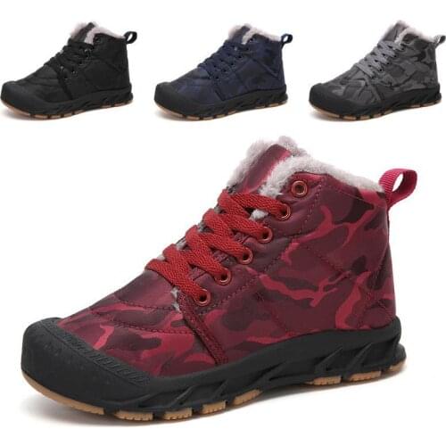 2020 Boys Boots New Children Snow Boots For Boys Girls Sneakers Autumn Winter Fashion Sport Warm Plus Velvet Snow Boots Leather