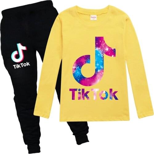 TIK TOK Kids Sweatshirts Fashion Kids T Shirt Baby Toddler Girls Coat Kids Clothes Boys Casual Tees Sportswear
