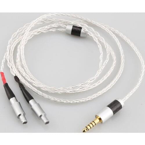 HIFI 4.4mm Balanced Male 8 cores 7N OCC Single crystal Handmade Headphone Upgrade Cable for HD800 HD800S HD820 D1000 Headphone