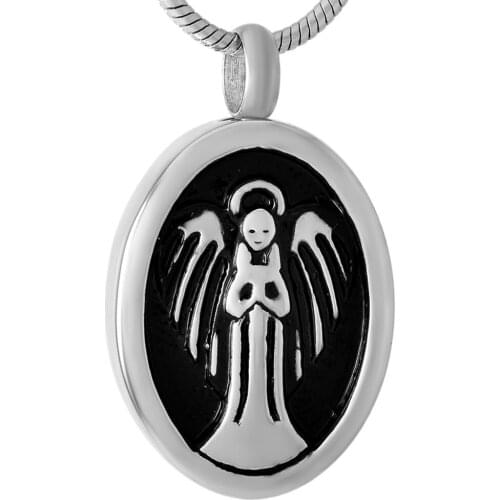 IJD9459 5/10/20 Wholesale You're My Angel Women Man Stainless Steel Memorial Ash Keepsake Cremation Jewelry Pendant Necklace