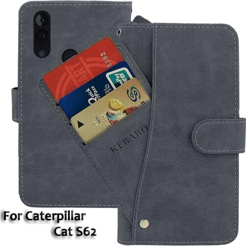 Leather Wallet Caterpillar Cat S62 Case 5.7" Flip Fashion Luxury Front Card Caterpillar Cat S62 Cases Cover Magnetic Phone Bags