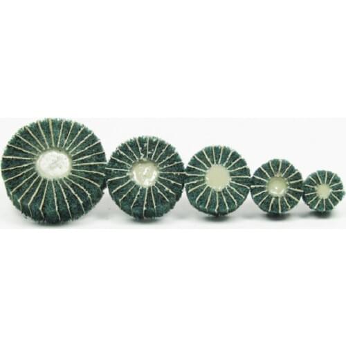 New 5 pieces 120# Non-woven Flap Brush Wheel OD 60mm 50mm 40mm 30mm 25mm Optional for Drill Power Tools