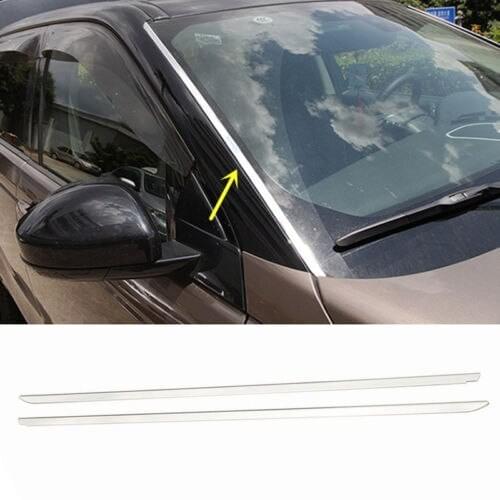 2pcs Front Windshield Decoration Strips For Land Rover Discovery Sport 2015