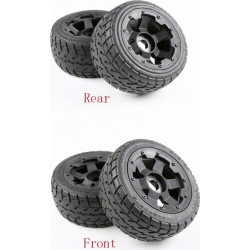 On-Road Tire Front or Rear Wheel Tyres Assembly Set for 1/5 Hpi Rovan Km Baja 5B SS Rc Car Parts