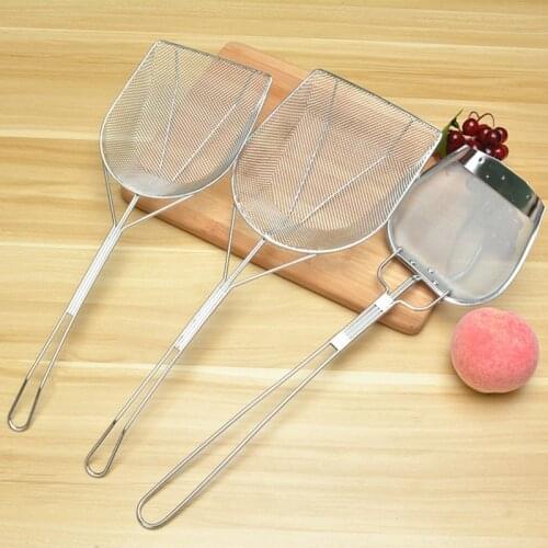 Oil Strainer Filter Net Scraper Colander Grease Trap Sludge Fried Food Restaurant Barbecue Kitchen Tools Long Handle Colander
