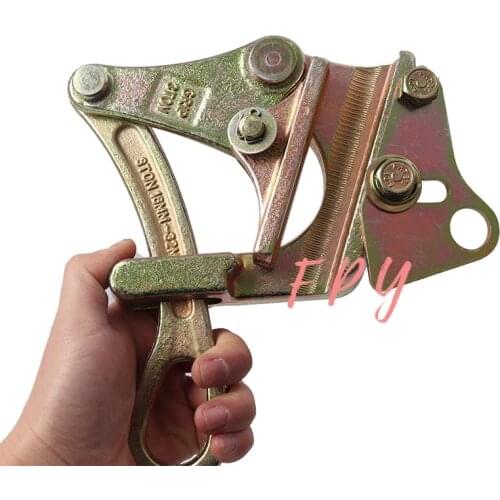 3T Cable Wire Grip Steel Pulling Tool for Wire Rope Cable Clamp Wire Pulling Grip - Cable Size Range 16-32mm/ 5/8"-1 7/25"