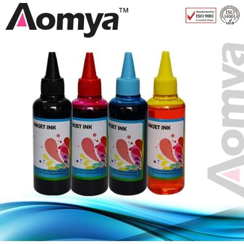 Aomya 100ml*4C Universal DYE Ink for EPSON Printers All Models Suitable for EPSON Printing Photo Refill Ink Kit