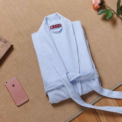 Waffle bathrobe Women 100%Cotton Womens bathrobe Dressing gown Kimono Robe Female Pajamas Bathrobe Bridesmaid Home Family Robe