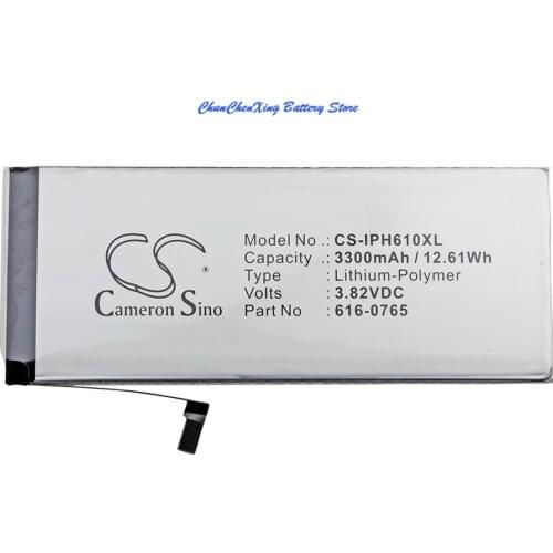 Cameron Sino High Quality 3300mAh Battery 616-0765, 616-0770,616-0772 for Apple A1522, A1524, A1593, iPhone 6 5.5, iPhone 6 Plus