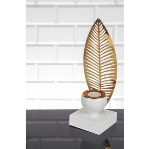 Zeyve Roman Palm candle Holders White Yellow BZ-RM50 Ba candle and candlestick свеча и подсвечник vela y candelero