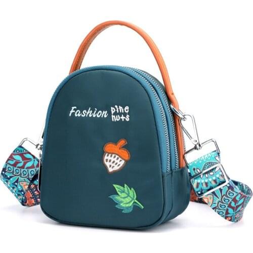 Women Nylon Shoulder Bags Ladies Messenger Bags Fashion Print Female Crossbody Bags