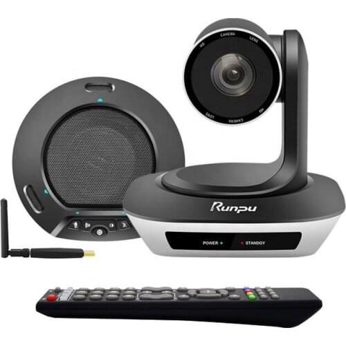 10X Zoom 60 Wide Angle Conference Room Video Camera Wireless Cascading Speaker Microphone HD 1080P Audio Conference System