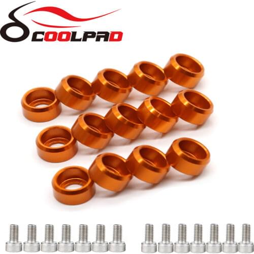 14pcs Front Fender Frame Fairing Bolts For 690 DUKE 12-18/ 690 DUKE R 14-2018 Motorcycle Radiator Fuel Tank Washer Screw M6