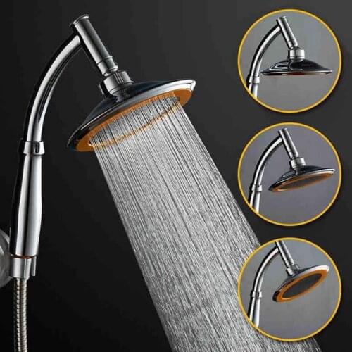 4/6 inch Bathroom Shower Head Round Chrome Ultra-thin Showerheads Rainfall Shower Head Rotate 360 Degrees Hand Held Rain Shower