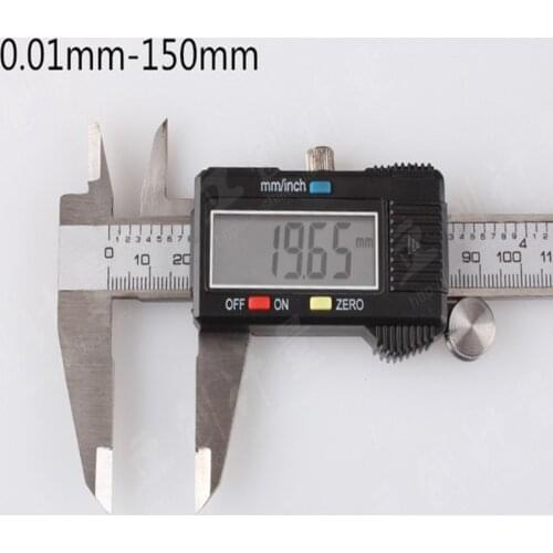 6" 150 mm Digital Vernier Caliper Micrometer Guage Widescreen Electronic Accurately Measuring Stainless Steel