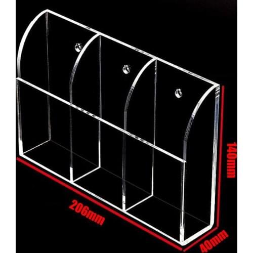 Acrylic Air Conditioner TV Remote Control Holder Case Storage Box Wall Mount Case Desk Organizer Makeup Container