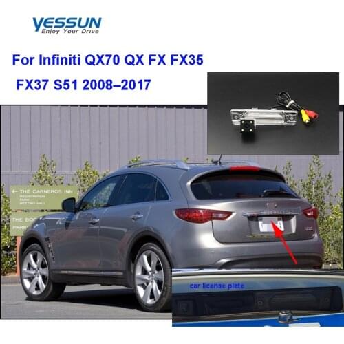Yessun HD CCD Night Vision Car Rear View Reverse Backup Camera Waterproof For Infiniti QX70 QX FX FX35 FX37 S51 2008–2017
