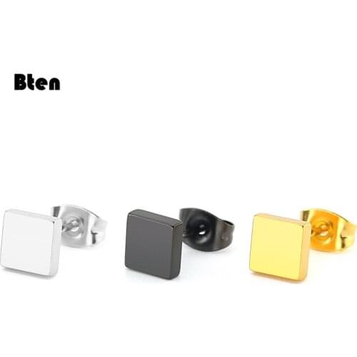 Bten Hot Trendy Cute Nickel Free Earrings Fashion Jewelry Earrings Square Stud Earrings For Women Brincos Statement Earrings