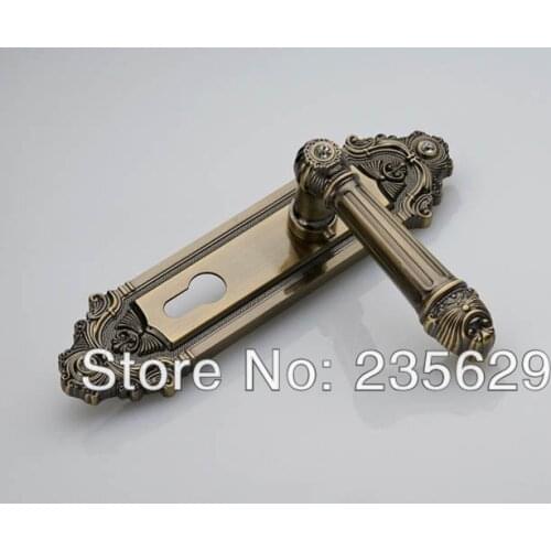 Free Shipping, European style Entrance Villa Door Lock, double bolts mortise lock , Antique Brass finished lock